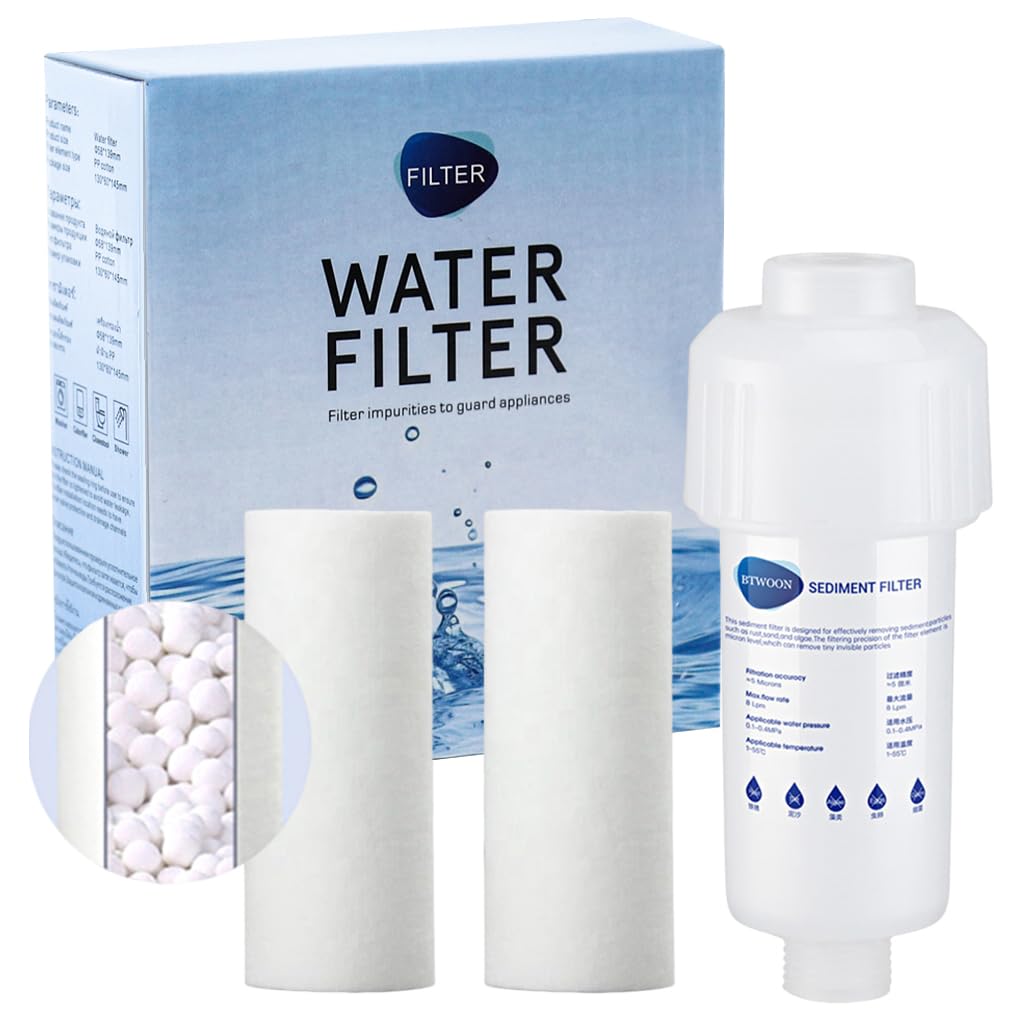 Serplex Sediment Water Filter for House Water System Water Filter Cartridge with 3 Replacement Filter Cartridge Universal Sediment Water Filter for Laundry, Kitchen, Bathroom, Toilet Water System Serplex Sediment Water Filter for House Water System Water Filter Cartridge with 3 Replacement Filter Cartridge Universal Sediment Water Filter for Laundry, Kitchen, Bathroom, Toilet Water System